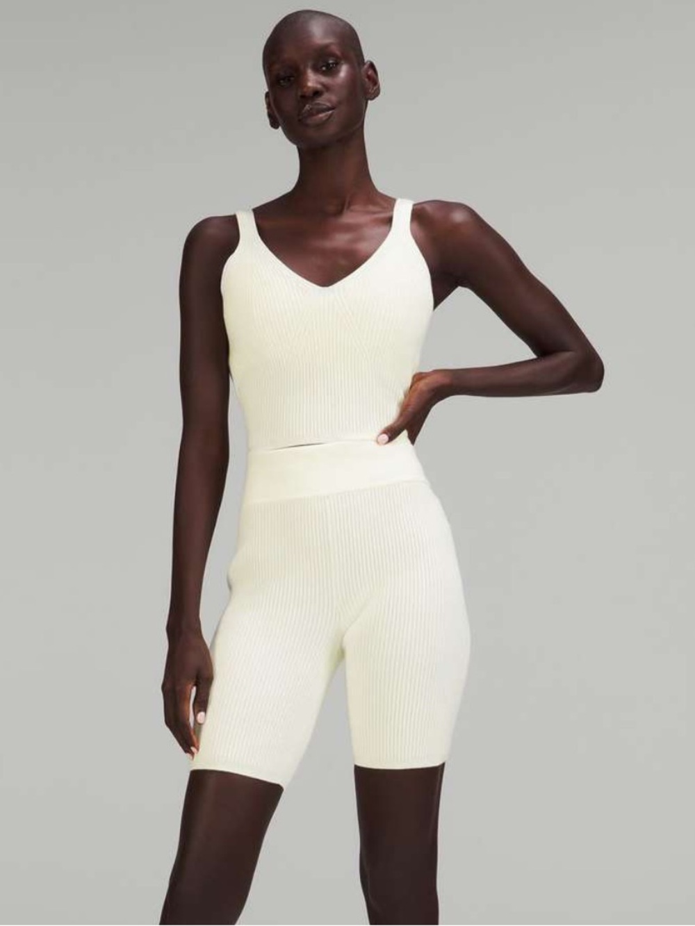 lululemon ribbed knit cropped tank
